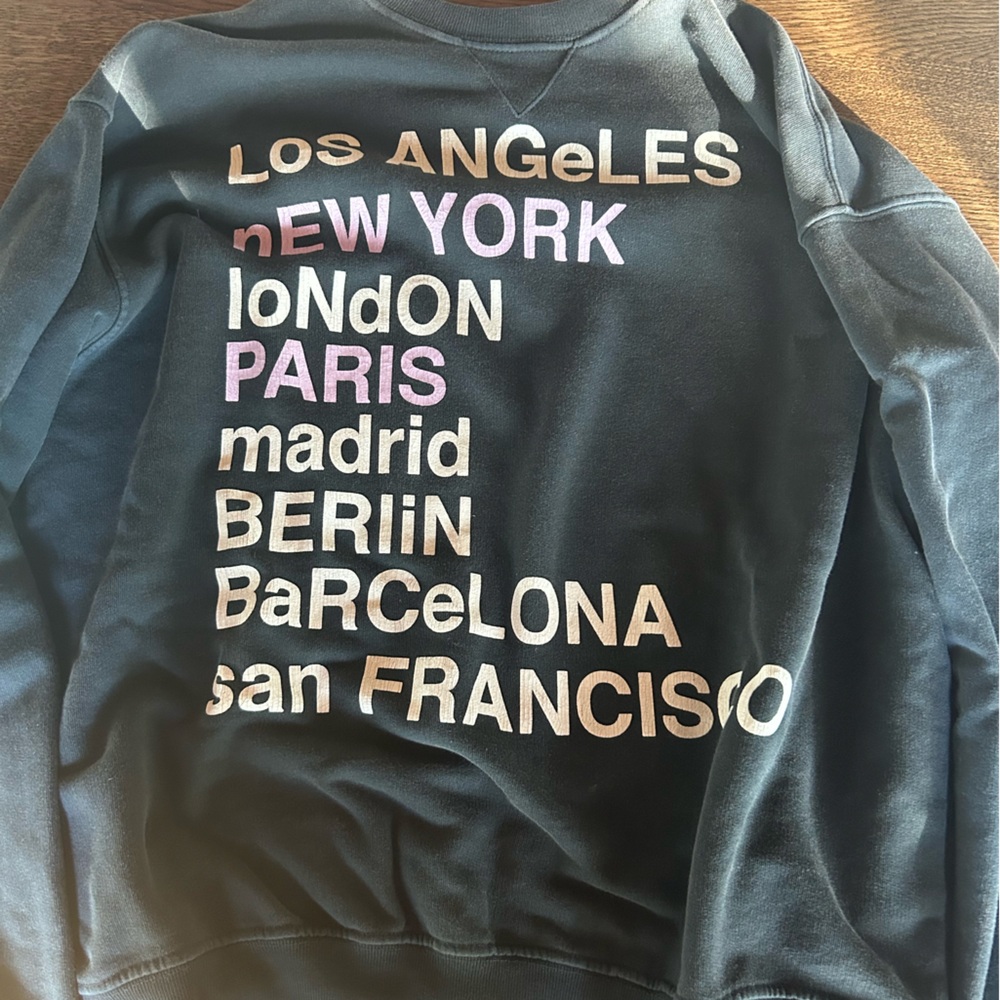 Anine Bing Black Sweatshirt with City Graphics